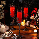 Bokon 48 Pcs Halloween Champagne Flutes Bulk Plastic Stemware Halloween Skeleton Hand Plastic Goblets Creepy Champagne Flute for Party Decoration(Black) by CozyNest Decor