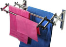 AERO W Racks Stainless Steel Wall Mounted Collapsible Laundry Clothes Drying Rack 45 Pound Capacity 11 Linear Ft by CozyNest Decor