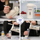 Masontops Breast Milk Storage Kit - 24oz Airtight Mason Jar with Handle, Marker & Stick-on Thermometer for New Moms by TinyTreasures Baby Boutique
