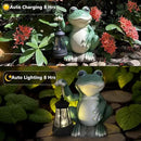 YODY Solar Garden Statues Outdoor Decor- Yard Decorations for Patio, Balcony, Backyard, Lawn Ornaments - Frog Figurines with LED Light- Unique Birthday House Warming Gifts for Women, Mom, Dad by GreenHaven Gardens