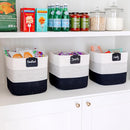 NaturalCozy Storage Cubes 11 Inch Cotton Rope Woven Baskets for Organizing, 3-Pack | Cube Storage Bin | Square Storage Baskets for Shelves Organizer, Classroom, Kids Toy Bins, Closet, Baby Nursery by TinyTreasures Baby Boutique