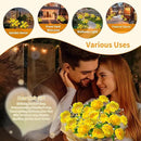 Neporal Solar Flowers Outdoor Waterproof, 4PK 7-Stem Yellow Camellia with 2 Lighting Modes & Romantic Warm Light, Solar Lights Outdoor Decorative for Garden, Yard, Pathway, Gardening Gifts for Women by GreenHaven Gardens