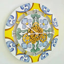 The Gears Clock Wall Clock Italy Collection with Moving Gears (Minori, 24 inch Round) by CozyNest Decor