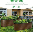 SnugNiture Galvanized Steel Raised Garden Bed, 6x2x2 ft, Outdoor Oval Deep Root Planter Box for Growing Vegetables, Flowers and Fruits by CozyNest Decor