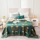 MSGKV Boho Throw Blanket Queen Size Cotton Blanket for Couch and Sofa Living Room Blanket Summer Bed Cozy Gauze Blanket 90" x 90" by CozyNest Decor