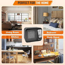 Comfort Zone Space Heaters for Indoor Use, Portable Heater, Fast Heating, Electric Heater, Thermostat, Retro Design, Bedroom Heater with Overheat Protection, Safety Tip-Over Switch 1,500W, Black