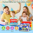 JoyCat Busy Board with Led Light, Toddler Toys for 1 2 3 4 Year Old Boys and Girls, Wooden Sensory Toys with Music, Travel Toy for Toddlers 1-3, Birthday Presents (Blue) by TinyTreasures Baby Boutique