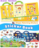 Reusable Sticker Book for Toddlers 2-4 Years, Stickers for Kids, Toddler Sticker Book Ages 1-3, Toddler Craft Activities, Toddlers Travel Toys Ages 2+ Boy Girl Birthday Gifts by TinyTreasures Baby Boutique