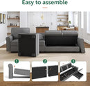 HONBAY Convertible Sectional Sofa with Storage U Shaped Sectional Couch with Reversible Chaise Small Sectional Couches for Living Room,Grey by CozyNest Decor
