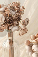 Floroom Ranunculus Artificial Flowers 18 Pcs Taupe Brown Faux Silk Mini Ranunculus Bulk Fake Wedding Filler Flowers for DIY Bouquets, Centerpieces, Bridal Shower Decorations & Arrangements by CozyNest Decor