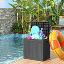 30 Gallon Resin Deck Box, Lockable Patio Outdoor Storage Box for Furniture, Garden Tools and Tools Storage, Waterproof Outside Storage Boxes - Black by CozyNest Decor