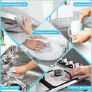 10 Pcs New Upgraded 3 Layers Non Scratch Wire Dishcloth, Multipurpose Wire Dishwashing Rags, Wet & Dry for Cookware, Sinks, Dishes, Stoves & Fireplaces 7.87“ x 7.87” by CozyNest Decor
