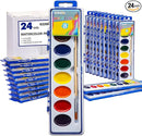 24 Count Watercolor Paints, 8 Colors, Washable, Non-Toxic, Perfect for Kids 3+ by TinyTreasures Baby Boutique