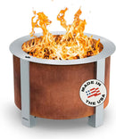 Breeo Smokeless Fire Pit (X Series 19, Corten Steel) | 22.1 inch Smokeless Fire Pit for Outside | 47 Pounds | Ideal for Families | Compatible with Wide Range of Breeo Accessories by GreenHaven Gardens