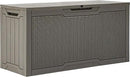 YITAHOME 80 Gallon Resin Deck Box, Weather Resistant Outdoor Rattan Storage Box, Lockable Indoor Outdoor Storage for Supplies and Essentials, Taupe by CozyNest Decor
