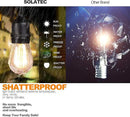 Solatec LED String Lights, Shatterproof 48FT 15 Hanging Sockets Commercial Grade Waterproof 2W Outdoor String Light Decor for Patio, Garden, Balcony, Deck S14 2W by GreenHaven Gardens