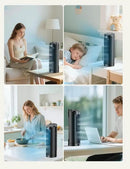 Grelife 13'' Tower Fan for Bedroom, 26dB Quiet Floor Fan with Remote, 3 Mode, 1-8H Timer, 90° Oscillating Fans for Indoors with 27ft/s Velocity, Portable Desk Table Fan for Room, Home, Office,Black by CozyNest Decor