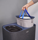 Joseph Joseph Tota 90 liter/23.8 gallon Laundry Hamper Separation Basket with lid, 2 Removable Washing Bags with Handles - Black by CozyNest Decor