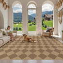 Lahome Checkered Easy Jute Rug, 9x12 Washable Dining Room Rug Indoor Outdoor Carpet, Farmhouse Neutral Non Slip Non Shedding Stain Resistance Floor Carpet for Patio Living Room Office by CozyNest Decor