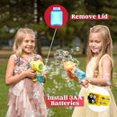 JOYIN 2 Bubble Guns with 2 Refill Solution (10 oz Total), Bubbles Maker, Blower for Kids, Toddlers, Outdoors Activity, Birthday Gift, Easter Basket Stuffers (Yellow+Orange) by TinyTreasures Baby Boutique