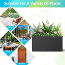 FENCY Metal Rectangular Planter Box, Large Planters for Outdoor Plants, Tall Planters for Outdoor Plants with Drainage Holes (32" L x 10" W x 16.3" H,Black) by GreenHaven Gardens
