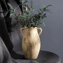 Large Ceramic Vase,11.3 inch Tall Farmhouse Flower Vase with 2 Handles,Terracotta Decorative Flower Vase for Home Decor, Living Room Entryway Table Centerpiece Decor by GreenHaven Gardens