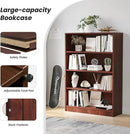 Bookshelf, Open Modern Bookshelf, 4 Shelf Bookcase with Freestanding Display Storage, Wooden Book Shelf for Bedroom, Living Room, Dinning Room, Office, 48 Inch, Brown by CozyNest Decor
