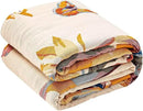 Boho Throw Blanket, 100% Cotton Ultra Soft Luxury Throw Rustic Quilt, 50"x60" Floral Bird Butterfly Farmhouse Decor Bed Blankets, All Season Rustic Reversible Bohemian Throw for Bed - Yellow by CozyNest Decor