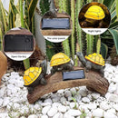 pearlstar Solar Outdoor Statues Turtle on Log Yard Decor Waterproof Figurine Light Garden Decorations Lawn Ornaments for Patio Backyard Gift for Mom Woman Grandma Lovers by GreenHaven Gardens