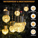 MAXvolador 12-Pack Hanging Solar Lights, Decorative Cracked Glass Ball Light, Solar Powered Waterproof Globe Lighting for Garden, Tree(Warm White) by GreenHaven Gardens