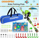 ODDSPRO Kids Fishing Pole Pink, Portable Telescopic Fishing Rod and Reel Combo Kit - with Spincast Fishing Reel Tackle Box for Girls, Youth by TinyTreasures Baby Boutique