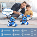 Robot Toys for Boys and Girls, Rechargeable Remote Control Robot with Auto-Demonstration, Light Projection, Dance Moves, Music, and Gesture Sensing –Toy Robot Gifts for 3,4,5,6 Year old Boys (Blue) by TinyTreasures Baby Boutique