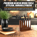 YeloIris Wooden Magnetic Knife Holder - Dual - Sided Stand with Enhanced Magnets for Multifunctional Kitchen Knife Storage - Stylish, Durable, and Strong (Knives Not Included) - 12" x 9" - 3.48 lbs by CozyNest Decor