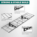 EVERHANGER Garage Wall Shelves, 12 X 48 Inch Wall Mounted Storage Shelves, Heavy Duty Metal Shelving with Hooks, 2 Pack, Black by CozyNest Decor