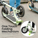 Aero Big Wheels Kick Scooter for Kids 6+, Teens & Adults | Light Up Wheels, Hand Brake, Rubber Deck Mat & Shock Absorption | Foldable & Height Adjustable by TinyTreasures Baby Boutique