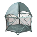 Baby Delight Go with Me Eclipse Deluxe Portable Playard | Playpen | Sun Canopy | Indoor and Outdoor | Ultra Padded Nylon Floor | Green Garden by TinyTreasures Baby Boutique