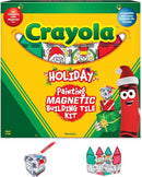 CreateOn Crayola PaintOn Holiday Magnetic Tiles, Magnetic Kids’ Building Toys, STEM Learning Travel Toys for Boys and Girls, 18-Piece Set by TinyTreasures Baby Boutique
