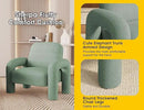 Modern Sherpa Accent Chair, Teddy Upholstered Arm Single Sofa, Cozy Fluffy Reading Chair for Living Room, Bedrooms, Corner (Mint Green) by CozyNest Decor