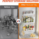 Spice Rack Wall Mounted 3 Pack, Space-Saving Spice Organizer for Spice Jars and Seasonings,Screw or Adhesive Hanging Spice Rack Organizer for Your Kitchen Cabinet,or Pantry Door White by CozyNest Decor