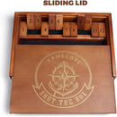 VAMSLOVE Shut The Box Dice Game Wooden Board Table Math Game for 2 Players and Up, 12 Numbers Close The Box with 6 Dice for Kids Adults Family (Instructions Included) by TinyTreasures Baby Boutique