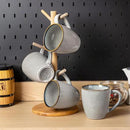 GBHOME Ceramic Coffee Mugs Set of 4, 12oz Stoneware Coffee Mugs Set For Dad Mom Women MEN, Light Weight Coffee Cups for Latte/Tea/Beer/Hot Cocoa, Dishwasher & Microwave Safe by CozyNest Decor