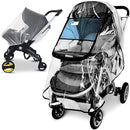 Stroller Rain Cover and Baby Stroller Mosquito Net(2-Piece Set),Universal Stroller Accessory,Waterproof, Windproof Protection,Protect from Dust Snow,Baby Travel Weather Shield by TinyTreasures Baby Boutique