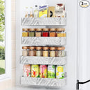 Magnetic Spice Rack for Refrigerator, Kitchen Organizer and Storage Shelf, Wood White(4 Pack) by CozyNest Decor