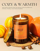 AOOVOO Hello Fall Candles - 22 oz Scented Candles, Aromatherapy Candle, Soy Candle for Home Scented by CozyNest Decor