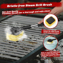 Grill Brush, Full Clean with One Set- Goldusk 19" Safe Replaceable Stainless Steel Grill Brush + Scraper + Bristle Free Steam Grill Brush for Outdoor Grill Accessories BBQ Brush Barbecue Gifts for Men by GreenHaven Gardens