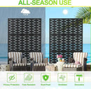 Outdoor Privacy Screen,72" H×47" W Metal Privacy Screen, Freestanding Privacy Fence Panels for Patio by GreenHaven Gardens