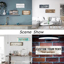 LZIMU Personalized Quotes Sign Wall Decor Custom Canvas Sign with Your Text Customized Gift for Rustic Kitchen Farmhouse Decor Framed (8"x32") by CozyNest Decor