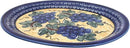 Blue Rose Polish Pottery Grapes Large Serving Platter by CozyNest Decor