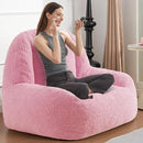 Homguava Bean Bag Chairs for Adults,Giant Beanbag Couch Adult Bean Bag Chair with Filler Included,Modern Lazy Sofa Comfy Chair for Living Room(Soft Pink) by CozyNest Decor