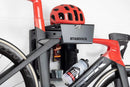 Wall Bike Rack | Bike Storage Wall Mount System | for Race Bicycles (Happy Black) and Mountain Bikes | Bike Shelf | Indoor Bike Wall Bracket | Store Your Helmet and Shoes | Home and Garage by GreenHaven Gardens